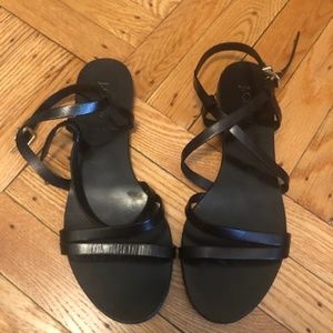 j crew flat strappy leather sandals made in italy